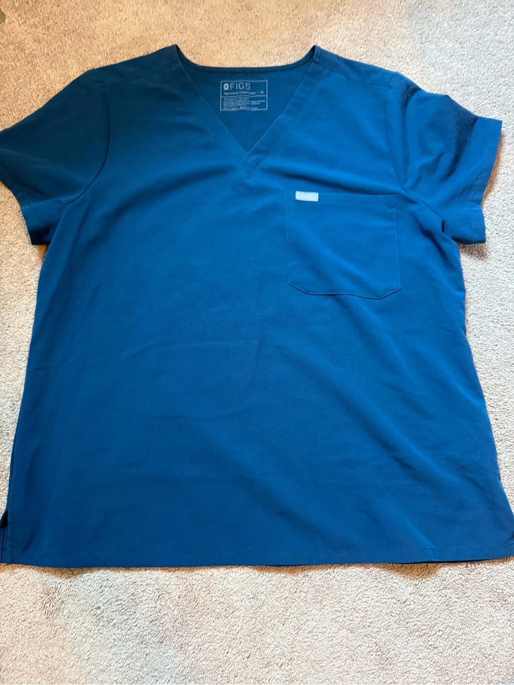 Figs Deep Reef Scrub Top